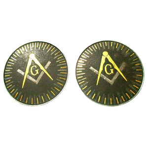 Cufflinks Masonic Compass Sterling Silver Freemason Japan Vintage Mens Jewelry